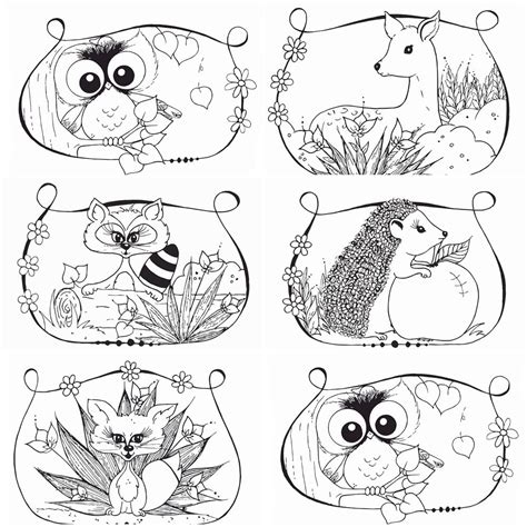 Children will be very happy if you download or print forest coloring pages for them. Kleurplaten bosdieren 6 st. printable.
