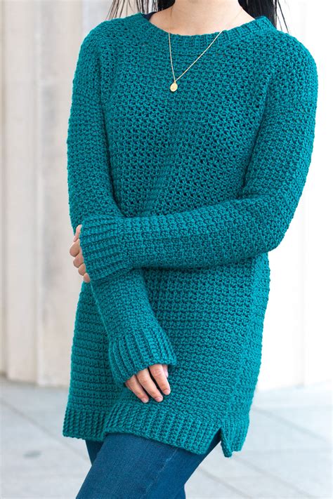 Weekend Snuggle Sweater Free Crochet Pattern For The Frills