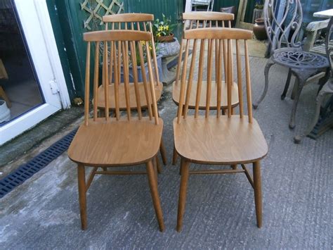 A while back we believed a hairstyle was something you could only do at a salon for a special. Antiques Atlas - Ercol Style Dining Chairs X 4