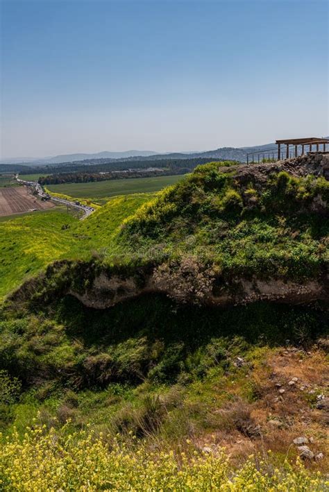 The View From Tel Megiddo Nation Park Of The Jezreel Valley In Israel