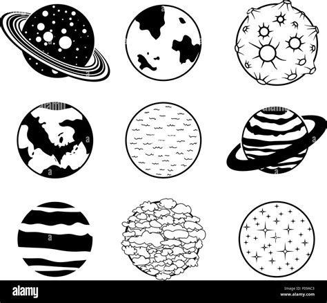 Solar System Planets Orbit Black And White Stock Photos And Images Alamy