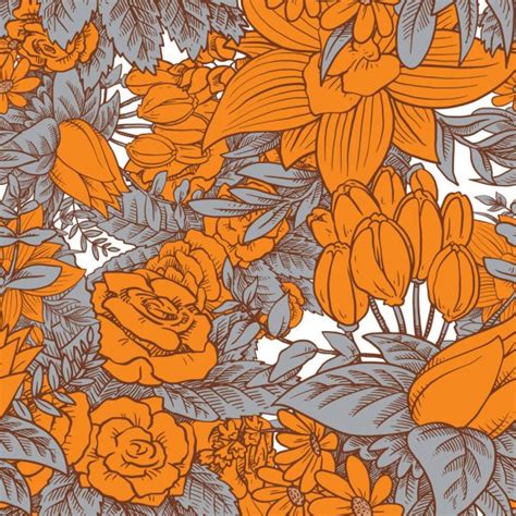 Orange Flowers Stock Vectors Royalty Free Orange Flowers Illustrations