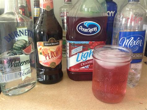 Jolly Rancher Watermelon Vodka Peach Schnapps Club Soda And A