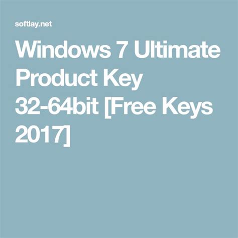 Need An Product Key For Windows 7 Ultimate 32 Bit 2017 Lalapaarchitect