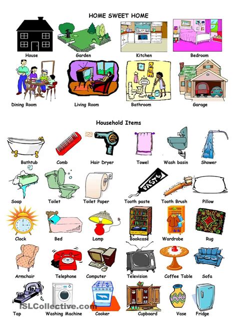 House And Household Items Household Items Household Speech And Language