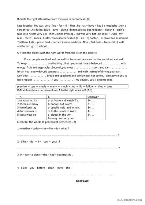 7th Form Mid Term Test 3 English Esl Worksheets Pdf And Doc