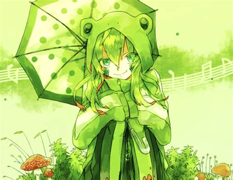 Anime Girl Dressed Up As A Frog