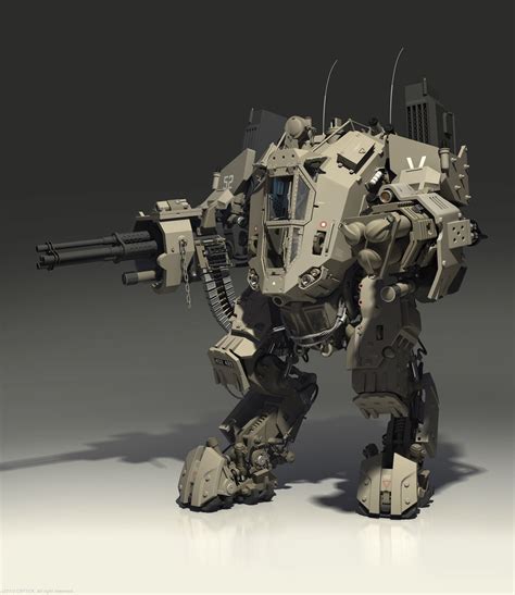 3d Model For Crytek Mesh Boss Hi Poly Denis Didenko Military Robot