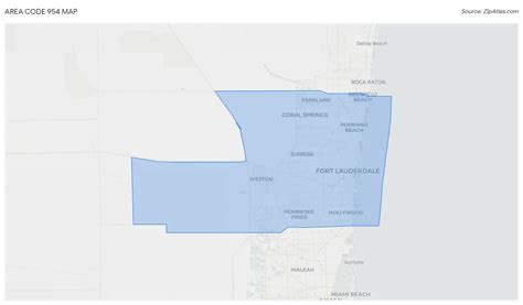 954 Area Code Florida 2024 Zip Atlas