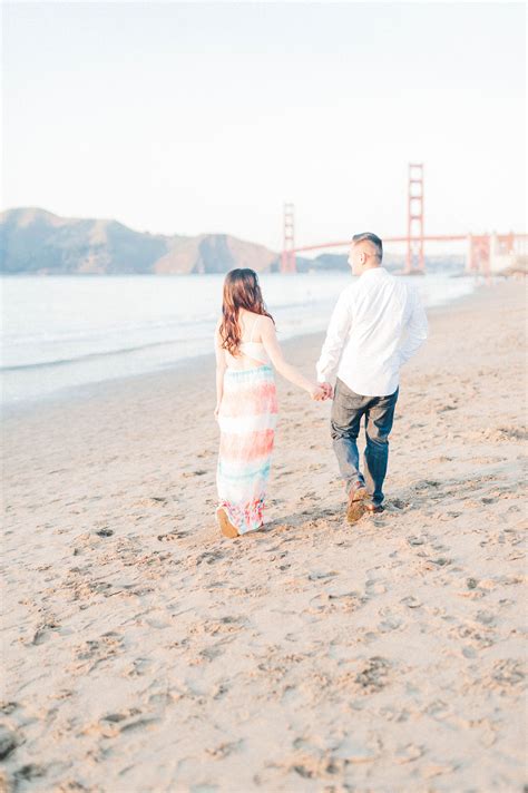 baker beach engagement session in san francisco the beach and the golden gate bridge it doesn