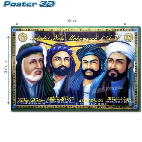 Jual Poster 3d Sahabat Nabi Muhammad Saw 3d226 38 X 58 Cm Lukisan