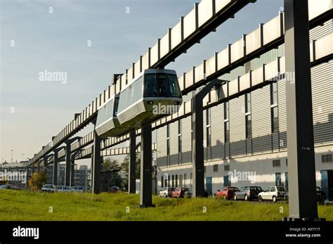 Skytrain Passing Maintenance Depot Duesseldorf International Airport