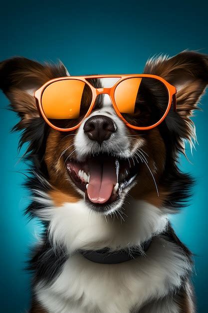 Premium Ai Image Funny Dog Wearing Sunglasses