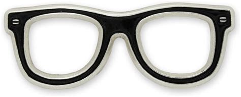 Pinmart Black Glasses Frames Eyeglasses Enamel Lapel Pin