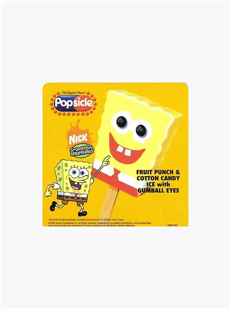 Spongebob Squarepants Popsicle Sticker Sticker For Sale By 24cmaclae