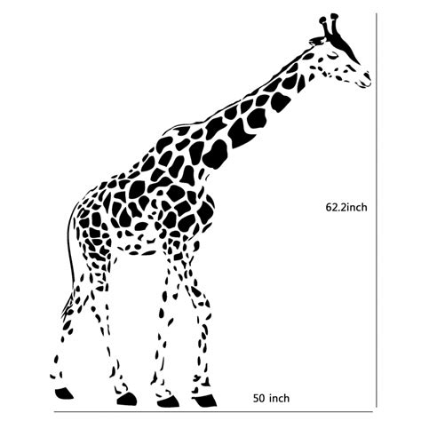 This giraffe template shows a giraffe turned slightly towards us, which gives children the opportunity to add the giraffe's features to the template as well as print our learn to draw a giraffe guide and the kids can draw their own cute reminders of a day out. WALL STENCILS King scale Airbrush STENCIL TEMPLATE Giraffe Animal - J BOUTIQUE STENCILS ...
