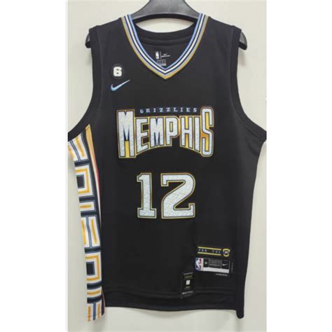 Camiseta Ja Morant 12 Memphis Grizzlies 2023 Negro City Edition ⋆