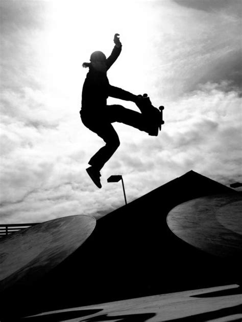 Skateboard On Tumblr Shadow Silhouette Shadow Silhouette