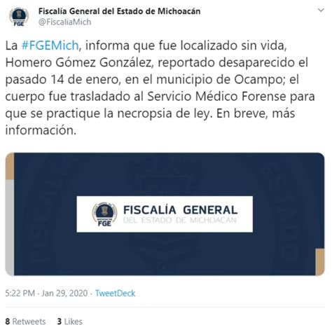 Homero Gómez Defensor De La Mariposa Monarca Fue Encontrado Muerto Tras 16 Días De Búsqueda