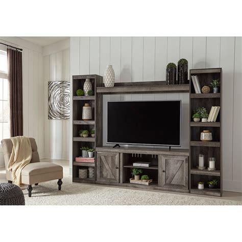 Signature Design By Ashley Wynnlow Ew0440w6 Entertainment Center With