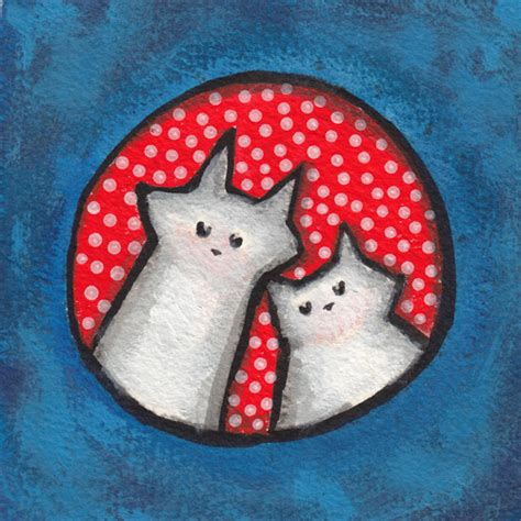 Polka Dot Kitty Cats Bernadette Artwork