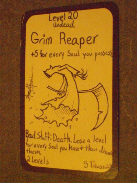 Munchkin Custom Card Ideas Grim Reaper Hobbylark