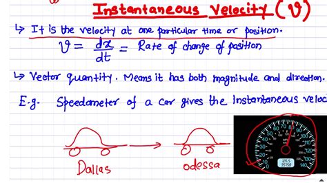 Instantaneous Velocity With Examples # Motion in 1D # Lecture 3 - YouTube