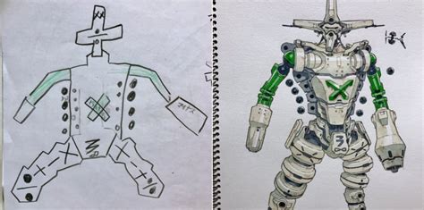 Anime Artist Turns More Of His Sons Drawings Into Cool Character Art — Geektyrant