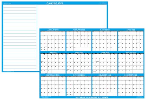 2022 Erasable Calendar Dry Erase Wall Planner By Swiftglimpse 32 X