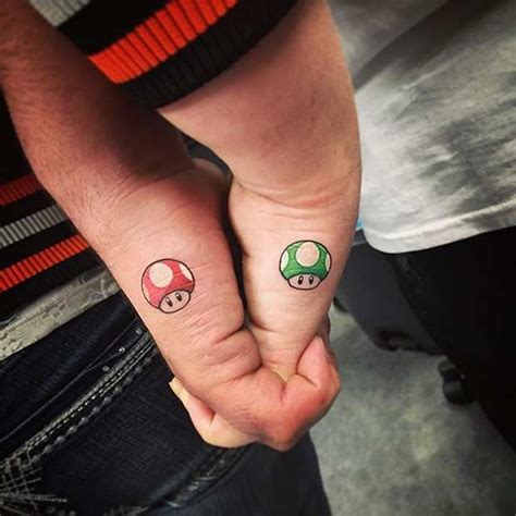 Mario Green Mushroom Tattoo