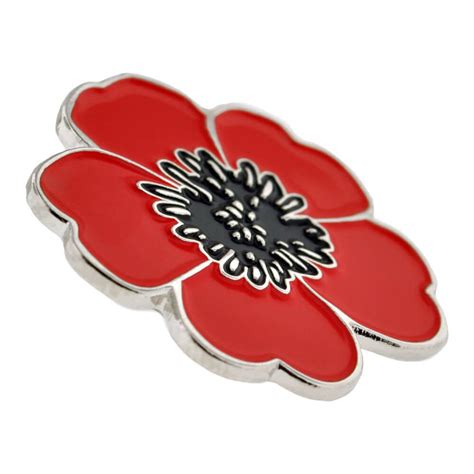 Poppy Flower Pin With Magnetic Back Pinmart