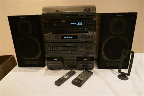 Sony Xo D50 Hi Fi Stack Stereo System With Cd Record Turntable 2 Tape