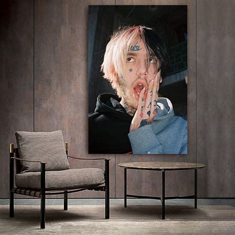 Emo Rap Lil Peep Music Print On Canvas Painting Wall Art For Living