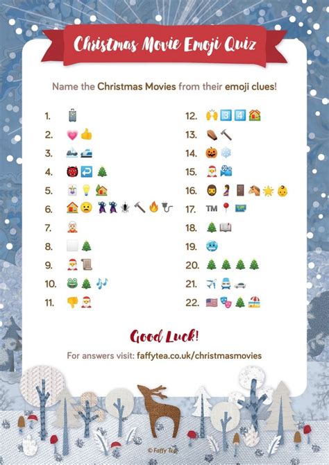 Free Printable Christmas Emoji Games With Answers
