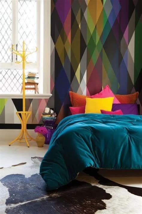 Geometric Wallpaper In 10 Bold Bedroom Ideas