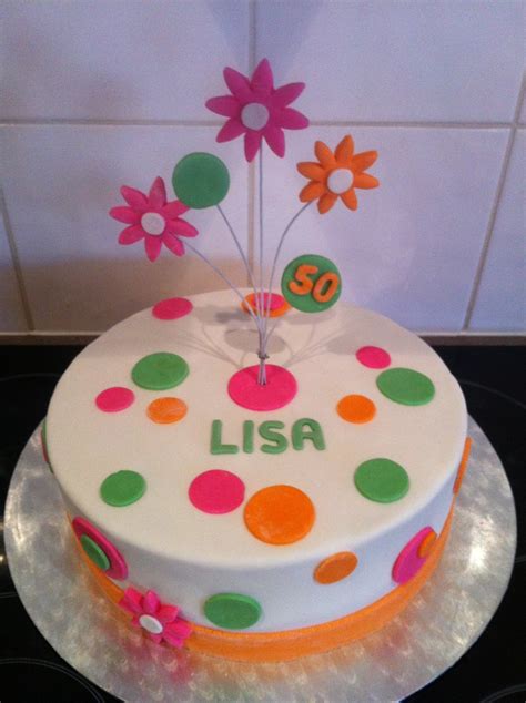 Knowing that someone made it just for you! Simple design for a ladies 50th birthday cake | Cute cakes ...