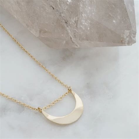 La Luna Necklace Moon Pendant Necklace Jewelry Delicate Jewelry