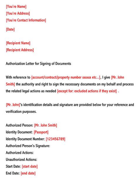 Signature Authorization Letter Samples [How to Write]