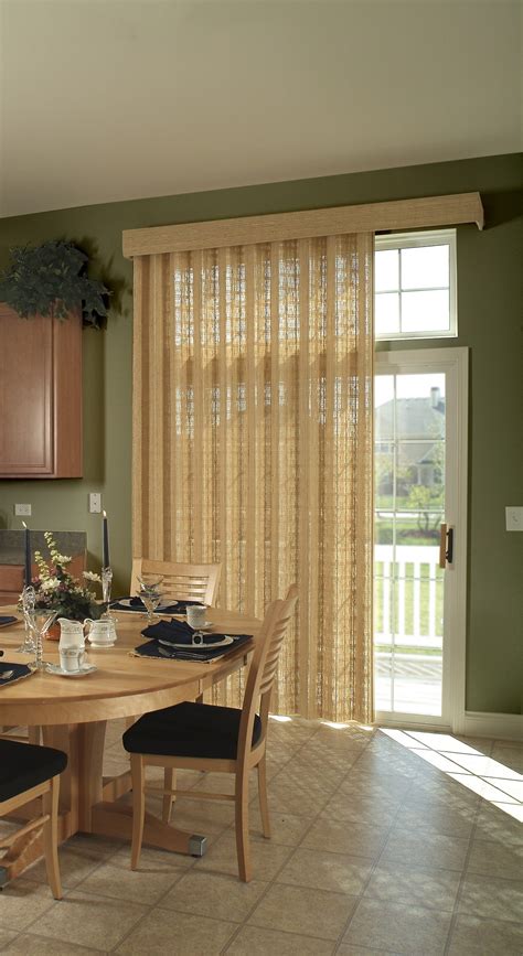 Classic vertical blinds are a sure bet for covering sliding glass doors. check into these | Sliding glass door window, Sliding glass door window treatments, Patio door ...