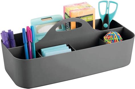 Mdesign Desk Tidy With Handle Practical Office Storage Box With 11