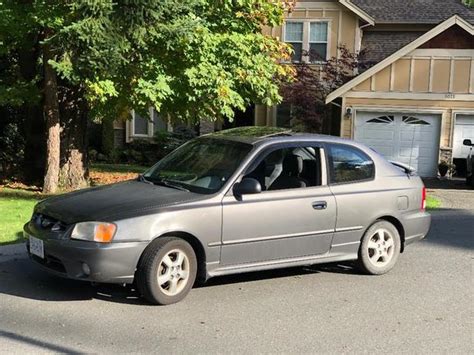 2002 Hyundai Accent 2 Door Coup Hatchback With Manual Transmission