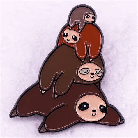 Sloth ‘cute Sloth Pile Enamel Pin Distinct Pins
