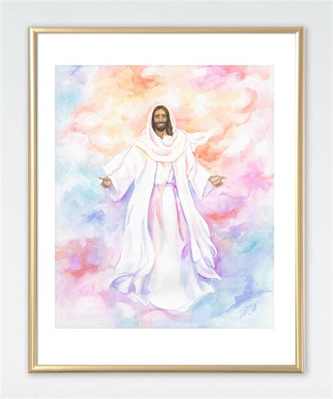 Jesus Christ Watercolor Christian Art Of The Savior And Etsy