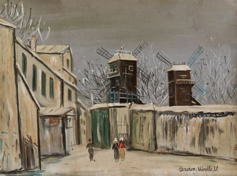 Sold Price Maurice V Utrillo Montmartre Gouache On Paper Painting