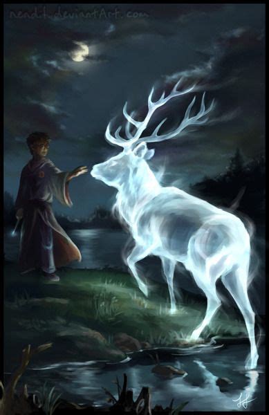 Harry And His Patronus In 2020 Harry Potter Drawings Harry Potter Background Harry Potter