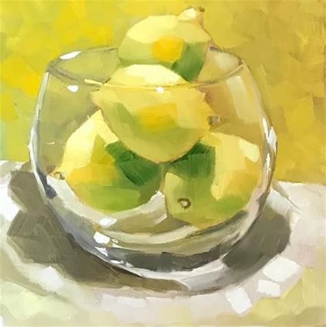 Daily Paintworks Very Lemony Original Fine Art For Sale Ans