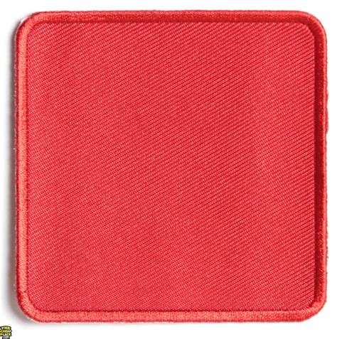 Red 3 Inch Square Blank Patch Embroidered Patches