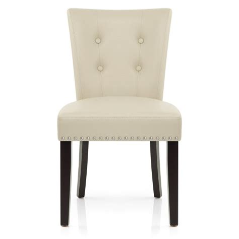 Cannes cream bonded leather dining chairs. Buckingham Dining Chair Cream Leather - Atlantic Shopping