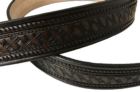 Half Basket Weave Design Handmade Mens Leather Belt 15 Wide Work