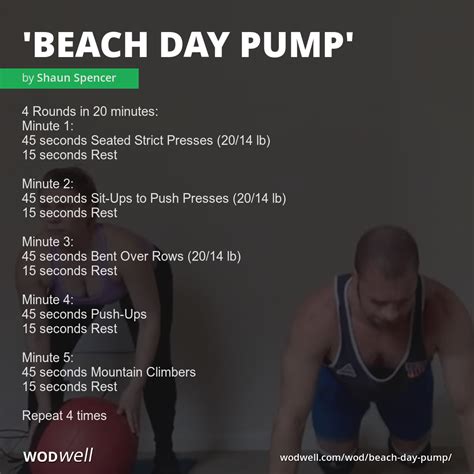 Beach Day Pump Workout Functional Fitness Wod Wodwell In 2021